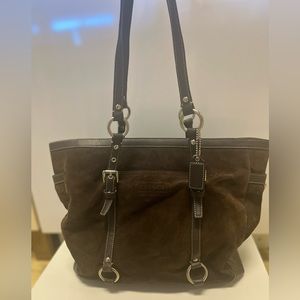 COACH VINTAGE SUEDE HANDBAG